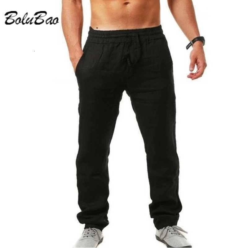 Men's Pants BOLOBAO Men's Linen Pants Male Summer Breathable Cotton Solid Color Linen Trousers Fitness Streetwear Sweatpants Male 230504