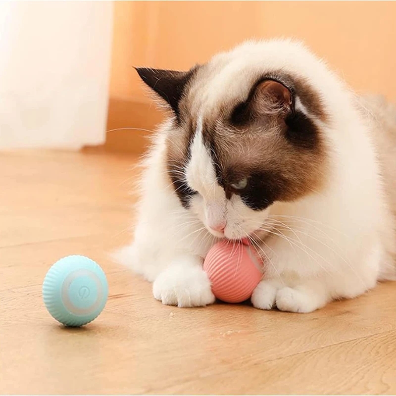 Pet Toys Electric Dog Toys Smart Puppy Ball Toys For Cat Small Dogs Funny Auto Rolling Ball Self-Moving Puppy Games Toys Sense Of Technology A0e