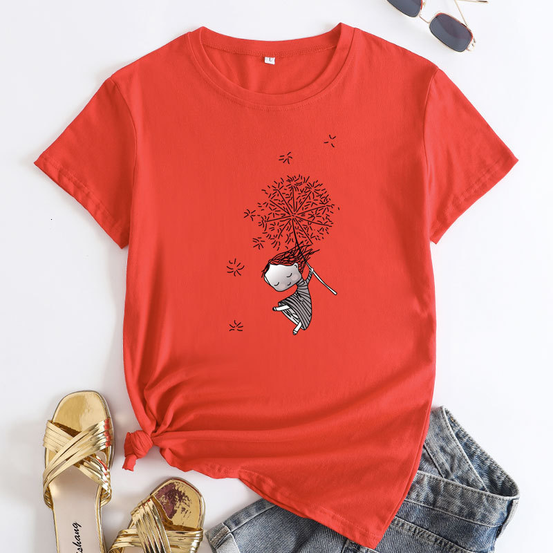Womens TShirt JFUNCY Womens Cotton Tshirt Fashion Kawaii Harajuku Graphic T Shirts Summer Short Sleeve Female Tee Tops Woman Tshirt Clothing 230503