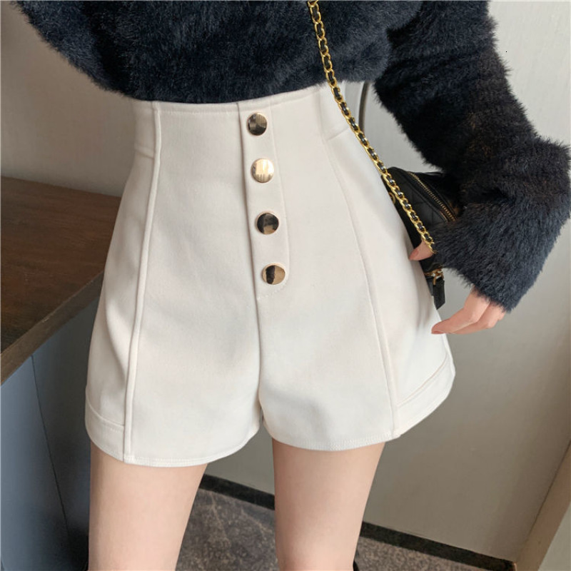 Women's Shorts Shorts Women Korean Style Buttons Students Fashion Summer High Waist Wide Leg Shorts All-match Casual Elegant Ladies Vintage 23050