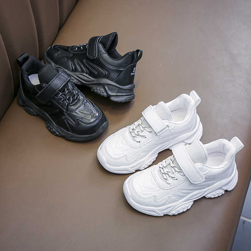 Athletic Outdoor Children Casual Shoes Leisure Black White Chunky Kids Sneakers Four Season Stylish Light Sporty Comfy Boys Girls Trainers XJ260303