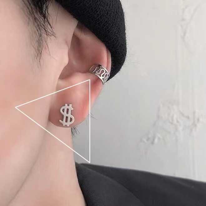 Stud Mens Jewellery Men Women Small Hoop Earrings Silver Color Round Stud Earrings Jewelry Mujer
