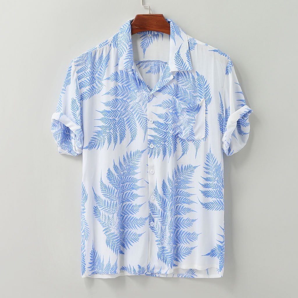Men's Casual Shirts Summer Men's Short Sleeve Hawaiian Shirts Casual Loose Buttons Colorful Print Fashion Summer Shirts 230504