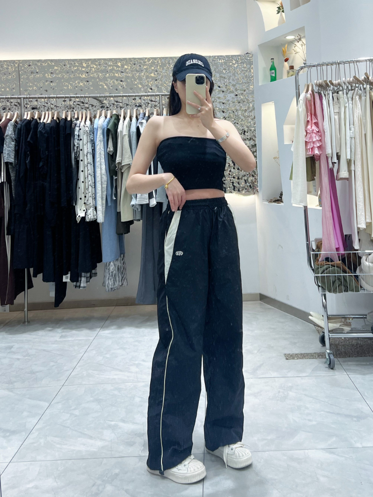 Women s Pants s Y2K Baggy Women Streetwear 90s Wide Leg Sweatpants Summer Patchwork Oversize Korean Style Vintage Joggers Trousers 230504