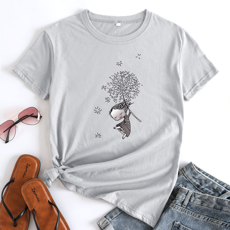 Womens TShirt JFUNCY Womens Cotton Tshirt Fashion Kawaii Harajuku Graphic T Shirts Summer Short Sleeve Female Tee Tops Woman Tshirt Clothing 230503
