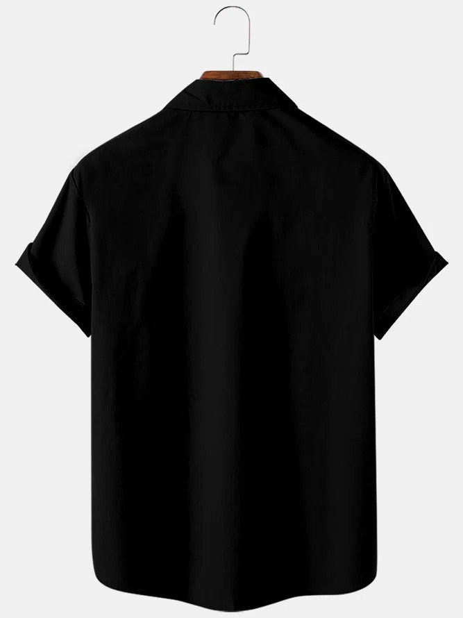 Men's Casual Shirts Basic 50s Style Bowling Shirt for Men Striped Casual Breathable Short Sleeve Shirts Summer Streetwear 230504