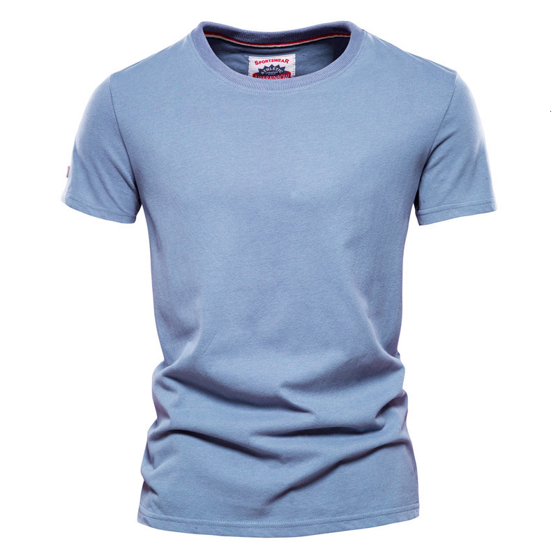 Men's T-Shirts AIOPESON Simple Cotton Men's T Shirt Casual Solid Color Short Sleeve Top Tees Men Summer High Quality T Shirt for Men 230504