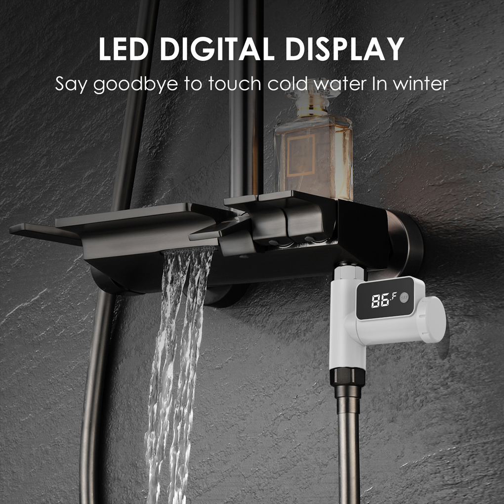 Water Thermometers LED Digital Display Kitchen 8 85 Electric Temperature Meter Gauge Baby Care ABS PC Shower Thermometer Bathroom Accessories 230504