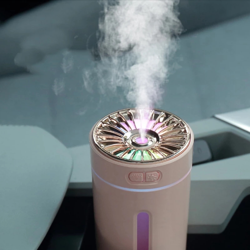 Wireless Car Humidifier Portable 280ML Car Fragrance Humidifier Light Phantom Cup Air Diffuser