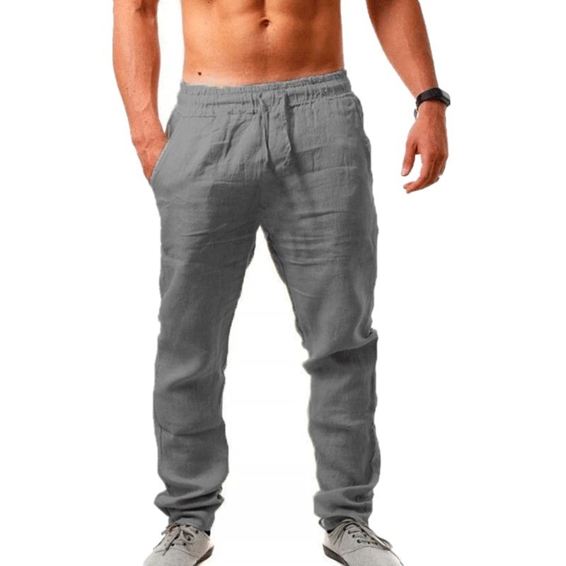 Men's Pants BOLOBAO Men's Linen Pants Male Summer Breathable Cotton Solid Color Linen Trousers Fitness Streetwear Sweatpants Male 230504