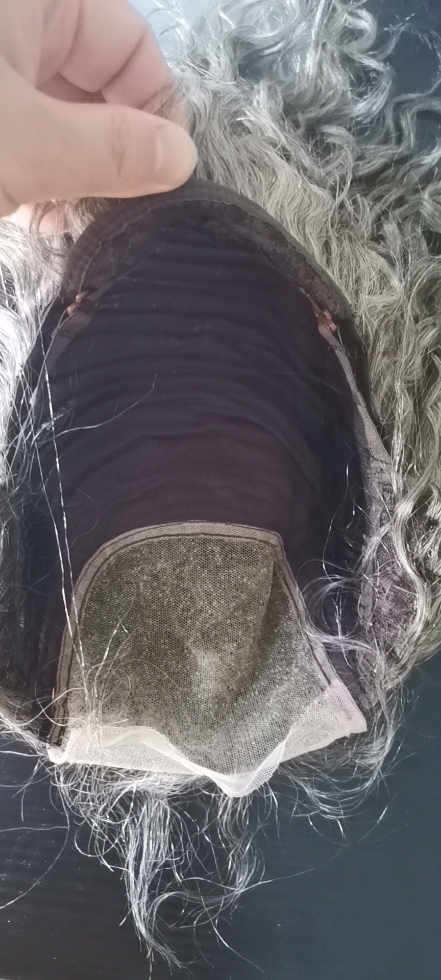 Trendy limited design 100%human hair color salt&pepper side part glueless 5x5 real invisible lace closure wig bob style 13day