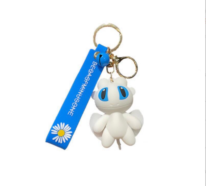 Cute Animation Jewelry KeyChain Dragon Series PVC Key Ring Accessories kids birthday gift