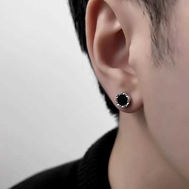 Stud Mens Jewellery Men Women Small Hoop Earrings Silver Color Round Stud Earrings Jewelry Mujer