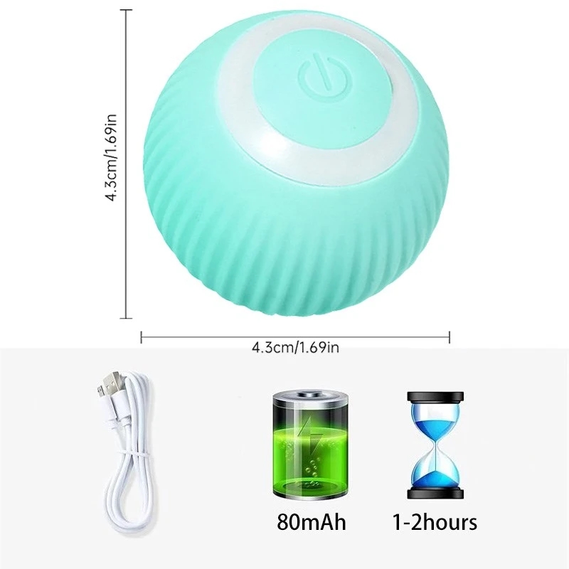 Pet Toys Electric Dog Toys Smart Puppy Ball Toys For Cat Small Dogs Funny Auto Rolling Ball Self-Moving Puppy Games Toys Sense Of Technology A0e