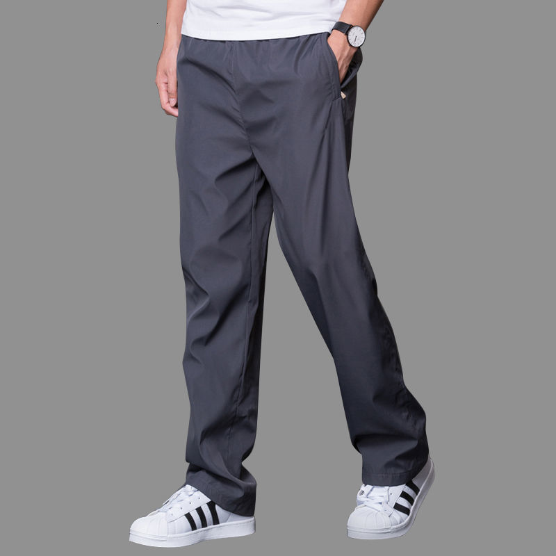 Men's Pants Men's Quick Drying Pants Elastic Waist Summer Men Breathable Pants polyester sport Pants Mens Straight sweatpants 230504