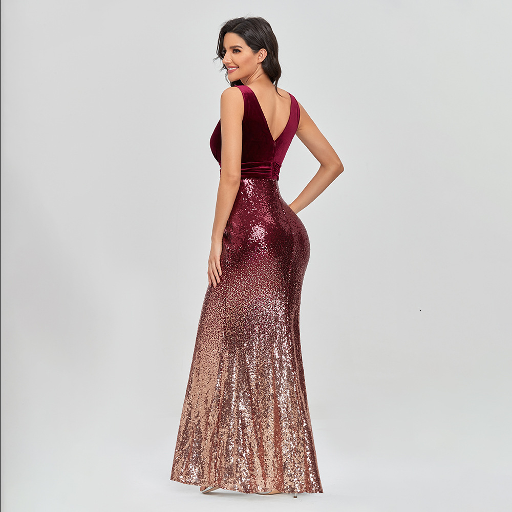 Party Dresses In Stock Evening Dresses Mermaid V-neck Sequins Sparkle Long Turkey Evening Gown Prom Dresses Robe De Soiree 230504