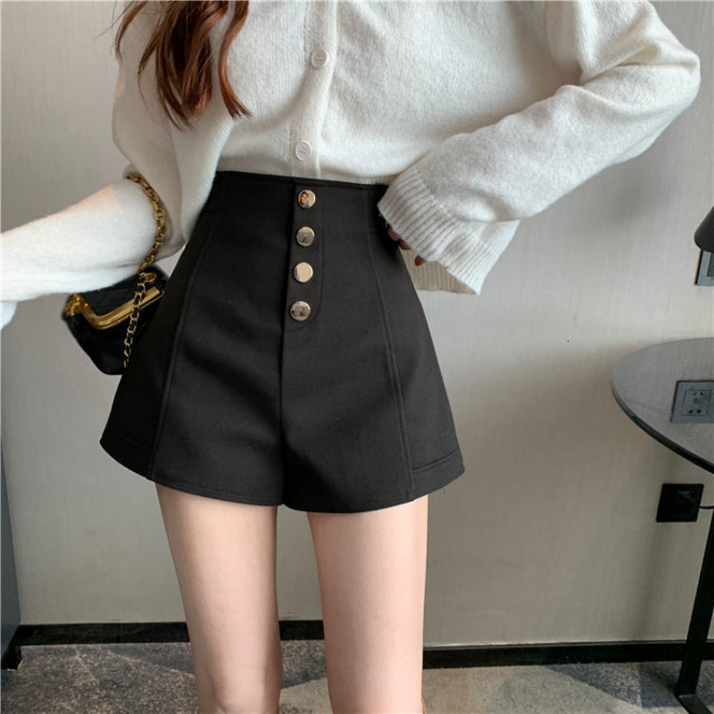Women's Shorts Shorts Women Korean Style Buttons Students Fashion Summer High Waist Wide Leg Shorts All-match Casual Elegant Ladies Vintage 23050