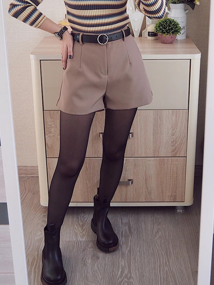 Women's Shorts Sungtin Office Lady High Waist Shorts Women Wide Leg Short Pants Korean Fashion Summer Shorts Black Elegant Woman Clothes 230504