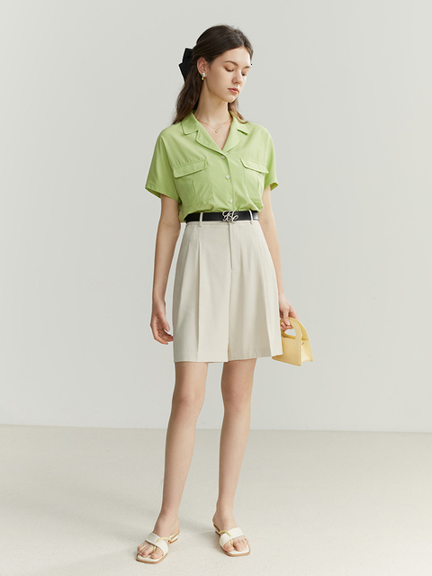 Women's Shorts FSLE Classic Style Women Suit Shorts Five-point Casual Office Lady Summer All-match Thin Section Loose Female Bottoms 230504