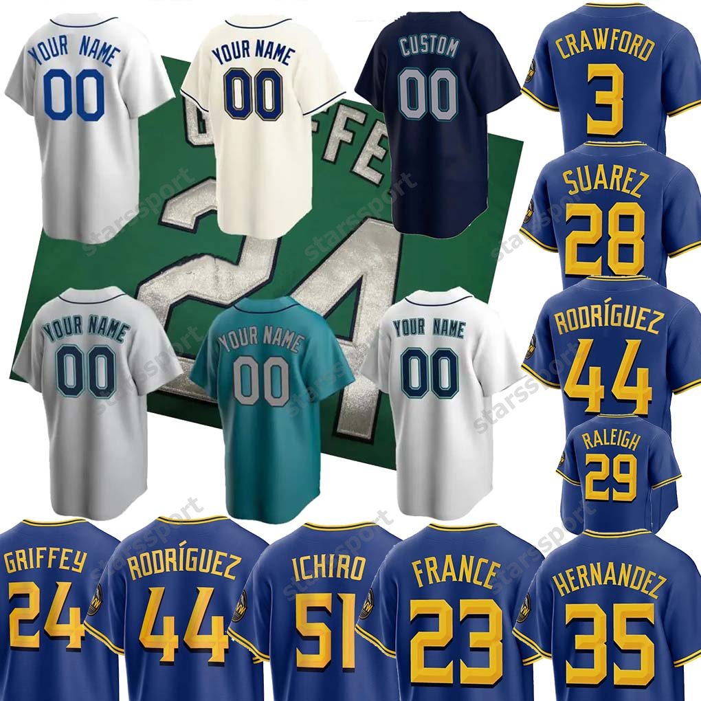 Ken Griffey Jr 44 Julio Rodriguez Custom Baseball Jerseys JP Crawford Edgar Martinez Suzuki Ichiro Jarred Kelenic Kolten Wong 2023 City Connect SEATTLE Jerseys, Mens s- 3xl grey
Ken Griffey Jr 44 Julio Rodriguez Custom Baseball Jerseys JP Crawford Edgar Martinez Suzuki Ichiro Jarred Kelenic Kolten Wong 2023 City Connect SEATTLE Jerseys, Mens s- 3xl grey