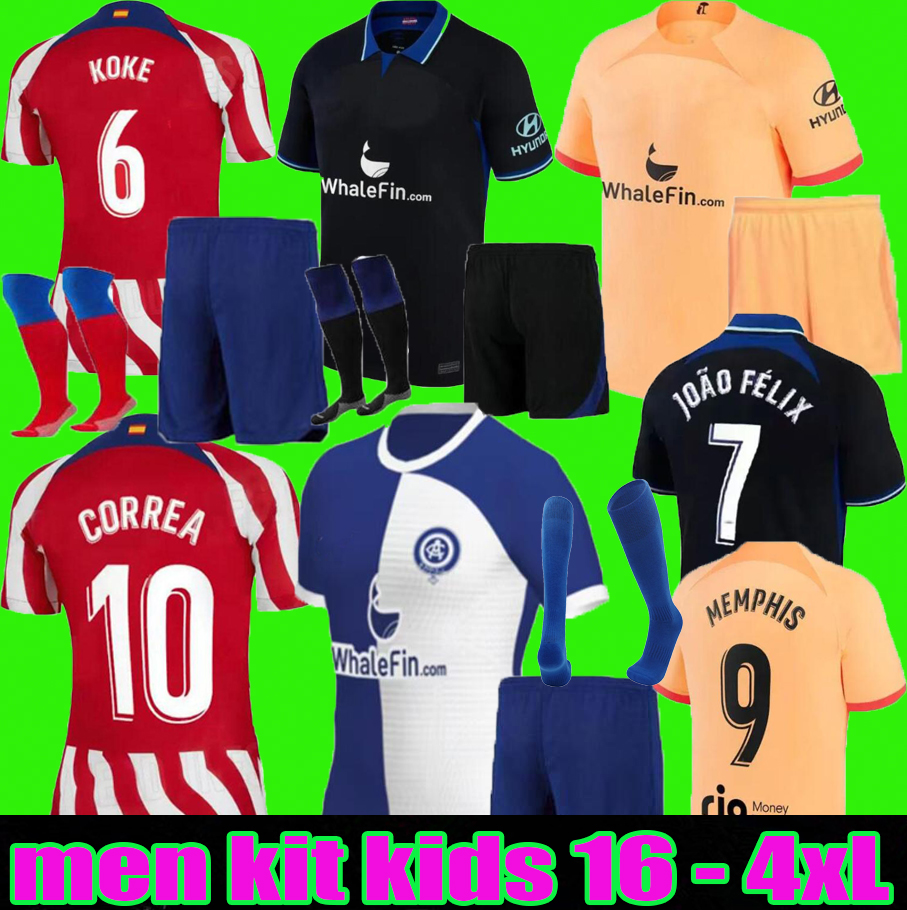 MEMPHIS soccer jerseys 22 23 24 home away M. LLORENTE Correa camiseta football shirts men kids GRIEZMANN R. DE PAUL CARRASCO Atletico MadridS 120th Anniversary, Fans
MEMPHIS soccer jerseys 22 23 24 home away M. LLORENTE Correa camiseta football shirts men kids GRIEZMANN R. DE PAUL CARRASCO Atletico MadridS 120th Anniversary, Fans