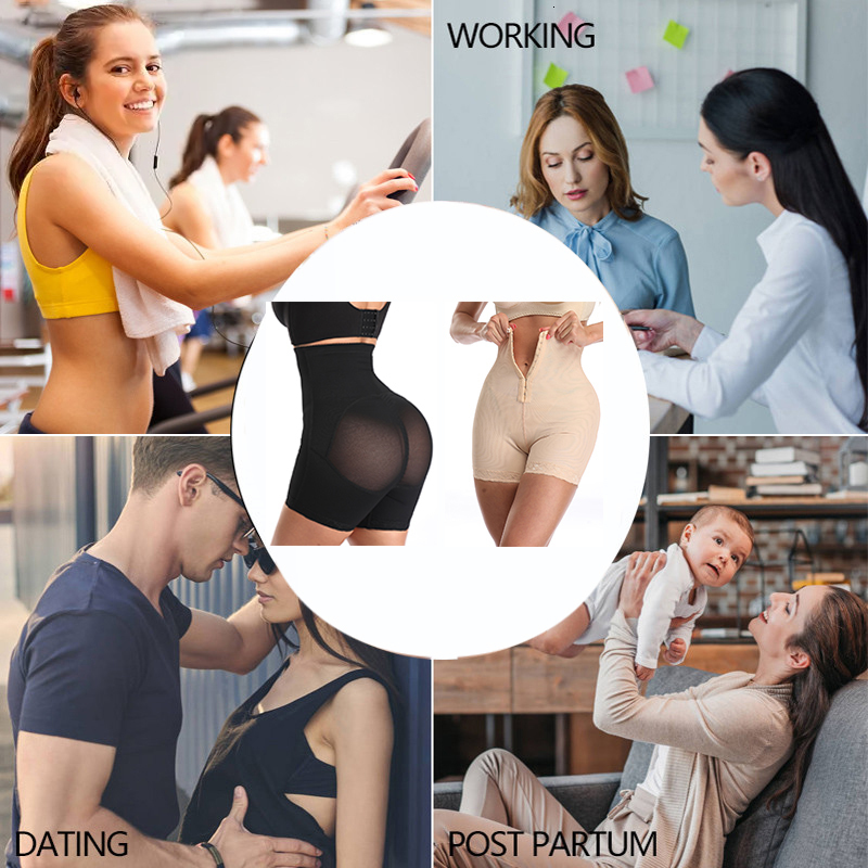 Women's Shapers Sexy Butt Lifter Shapewear Bodysuit Slimming Sheath Woman Flat Belly Tummy Control Panties Underwear Postpartum Waist Trainer 230