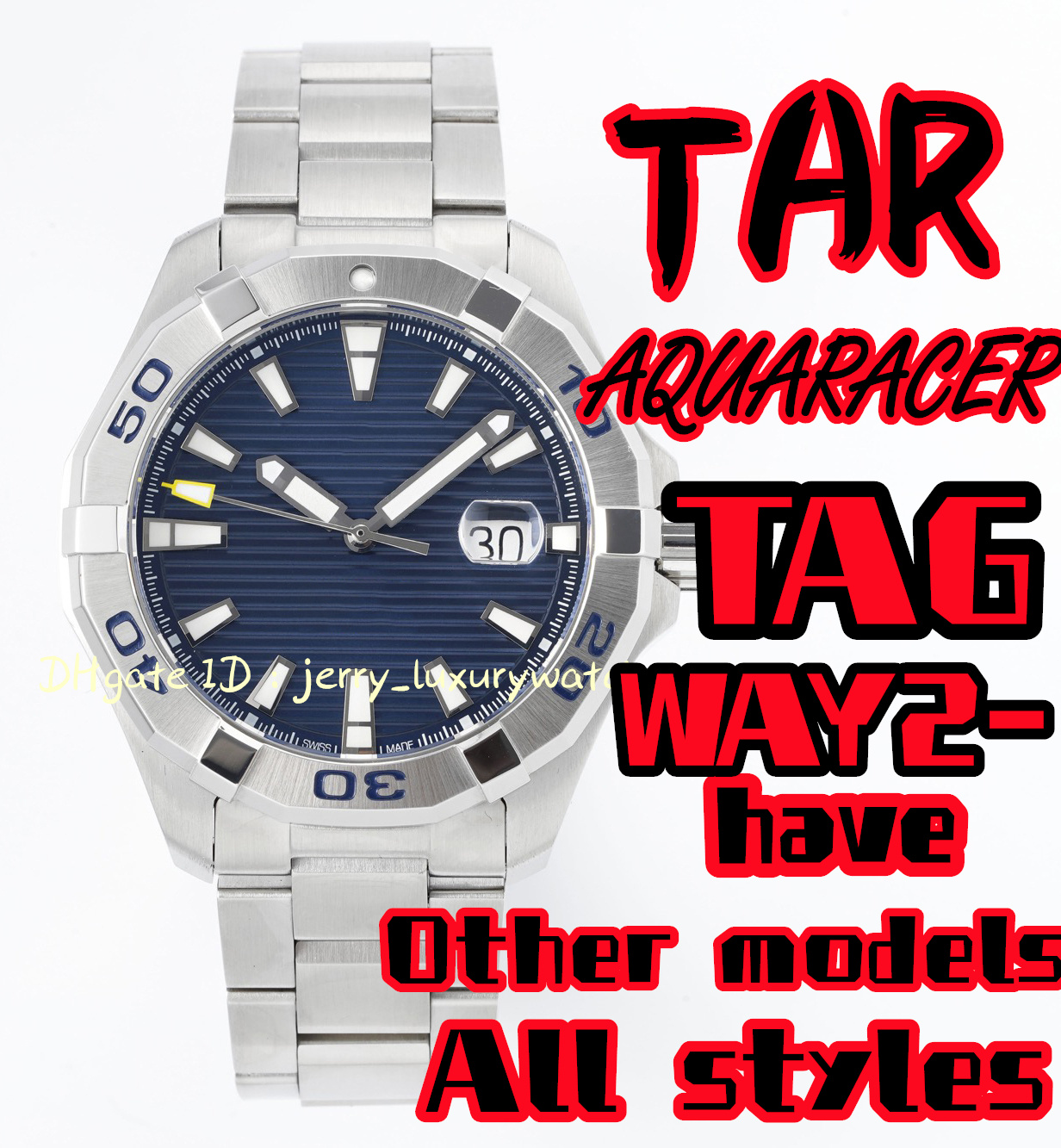 TAR Factory WAY2 AQUARACER Luxury Men's TAG Watch 43mm, sw200 mechanical movement, top sanding super luminous waterproof performance up to 100m,blue, Only box.no watch
TAR Factory WAY2 AQUARACER Luxury Men's TAG Watch 43mm, sw200 mechanical movement, top sanding super luminous waterproof performance up to 100m,blue, Only box.no watch