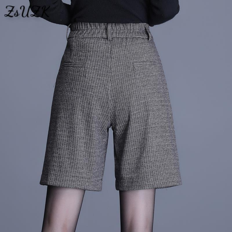 Women's Shorts Woollen Wide Leg Shorts For Women Autumn Winter Loose Shorts Bermuda Femme All-Match Shorts Casual Shorts M-4XL 230504