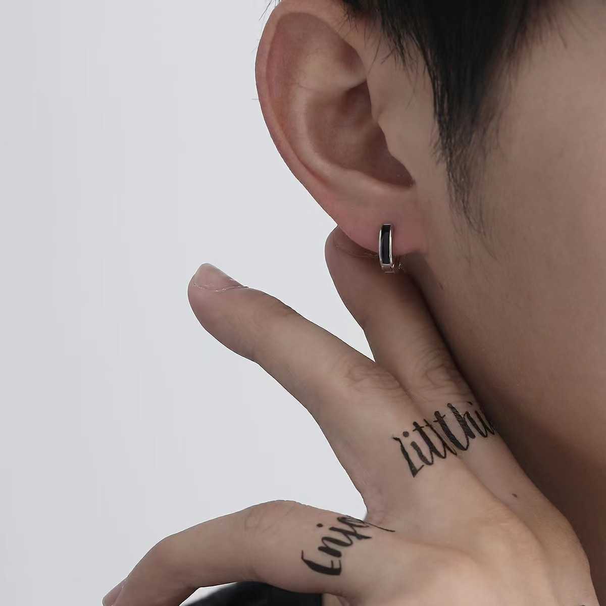 Stud Mens Jewellery Men Women Small Hoop Earrings Silver Color Round Stud Earrings Jewelry Mujer