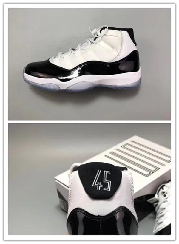 Bicycle Shoes 11 Concord 45 Black White Xi Male Men Basketball Shoes High Cut Sneakers Sports Outdoor Trainers Fashion with Box Size
Bicycle Shoes 11 Concord 45 Black White Xi Male Men Basketball Shoes High Cut Sneakers Sports Outdoor Trainers Fashion with Box Size