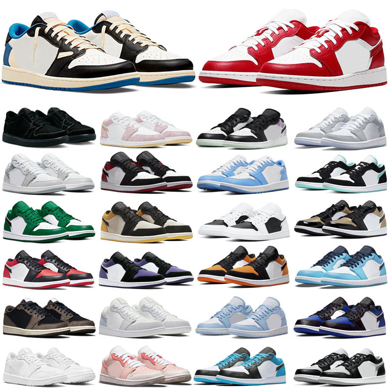 

Jumpman 1 Low Basketball Shoes 1S UNC Men Pine Green Pairs University Blue Smoke Grey Starfish Red Obsidian Women Yellow Banned Bred Chicago Toe Court Purple 36-47, 48
