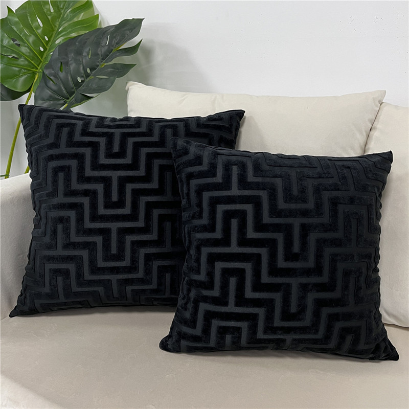 Cushion/Decorative Pillow Cushions Decorative Modern Jacquard Velvet Geo Cover Sofa Throw Pillowcase Seat Home from Factory 230504