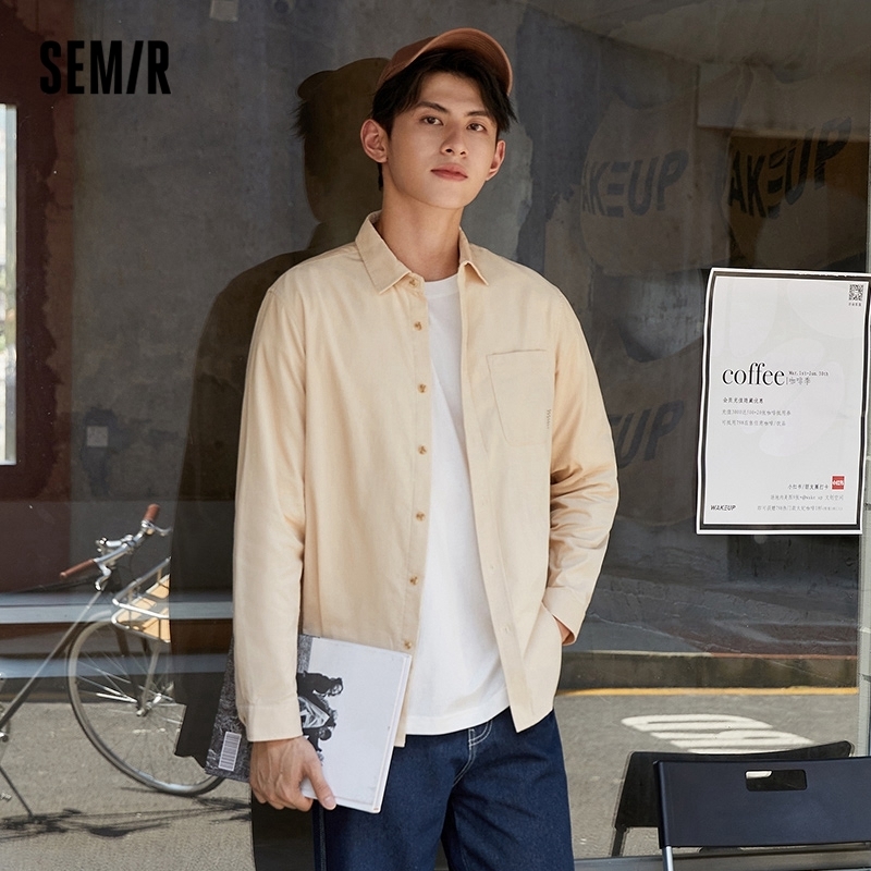 Men's Casual Shirts SEMIR Corduroy Shirt Men Long Sleeve Autumn Retro Shirt Men'S Practical Clothes 230504