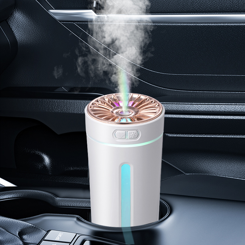 Wireless Car Humidifier Portable 280ML Car Fragrance Humidifier Light Phantom Cup Air Diffuser