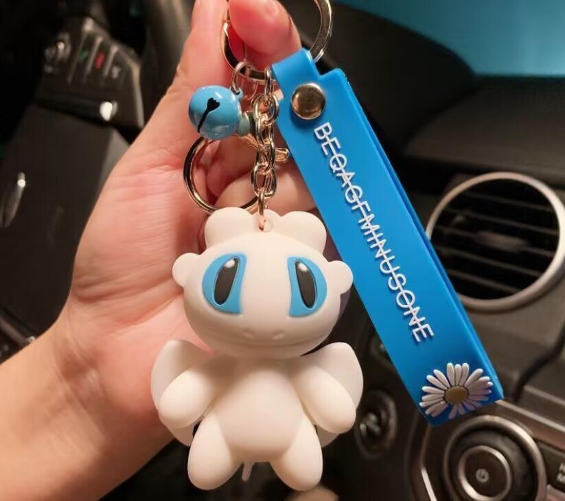 Cute Animation Jewelry KeyChain Dragon Series PVC Key Ring Accessories kids birthday gift