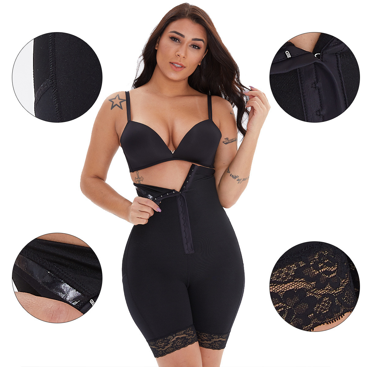 Women's Shapers Sexy Butt Lifter Shapewear Bodysuit Slimming Sheath Woman Flat Belly Tummy Control Panties Underwear Postpartum Waist Trainer 230