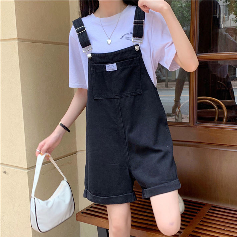 Women's Jumpsuits Rompers HI-FASHION Summer Vintage Purple Jean Jumpsuit Women Cotton Wide Legs Bib Female Overalls Woman Personality Denim Rompe