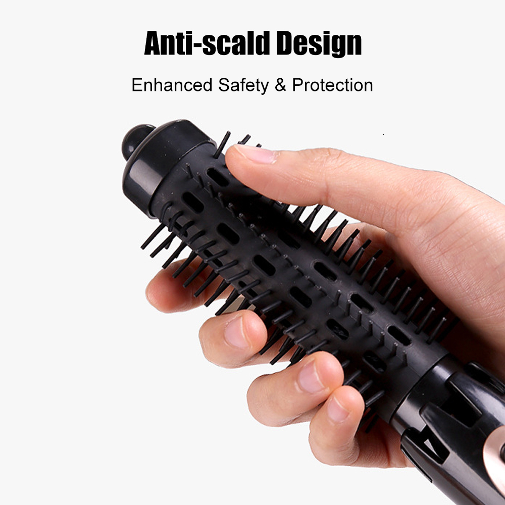 Curling Irons 4 In 1 Multifunction Air Brush Heating Comb Electric Hair Dryer Curler Staightener Rotating Blower Iron Styler 230504