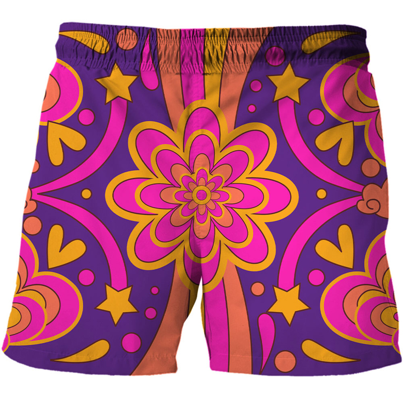 Men's Shorts Summer Man's Beach Shorts Swim Sports Pants Abstract pattern 3D Print Man Surfing Short Breathable Male Gym Surf Board Swimsuit