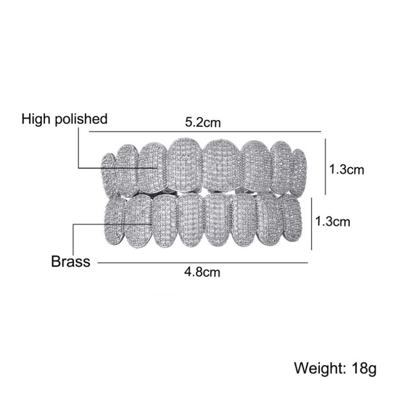 Exclusive Customization Moissanite Teeth Grillz Iced Out Hop Sier Decorative Braces Real Dia Bg Tooth Grills For Men Women No Need Provide Molds