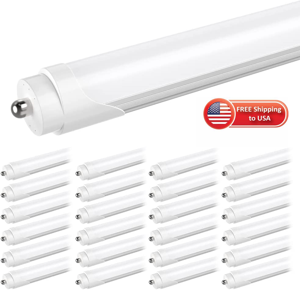 Stock In US 72W 8ft t8 led tubes single pin FA8 8 feet leds light tube Double Rows LED Fluorescent AC 85-265V t10 t12 replacements Garage Shop Ceiling