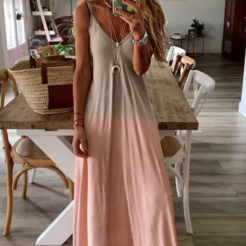 Casual Dresses Summer Womens Vneck Sexy A Version Long Loose Large Strap 230504