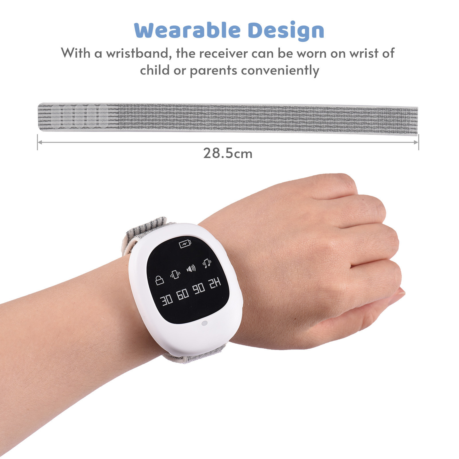 Baby Monitor Camera Wireless Bedwetting Alarm Potty Training Watch with Wristband for Kids Elder 40M Effective Range Vibration Sound Vibration 230504