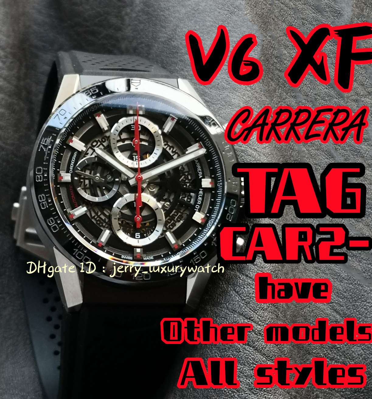 V6 / XF CAR2111 CARRERA Luxury Men's TAG Watch Multi-function Timing, CAL.1887 automatic mechanical movement, fine steel case with black calfskin strap, 41mm.eight, Only box.no watch
V6 / XF CAR2111 CARRERA Luxury Men's TAG Watch Multi-function Timing, CAL.1887 automatic mechanical movement, fine steel case with black calfskin strap, 41mm.eight, Only box.no watch