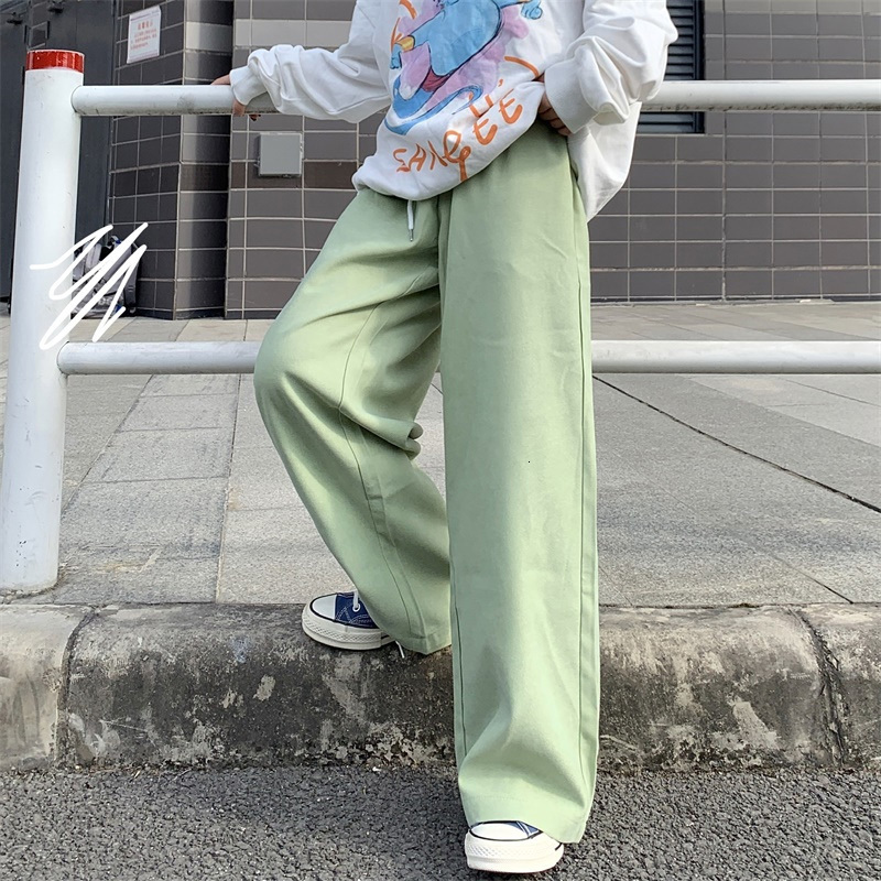 Men's Pants Baggy Men Wide Leg Pants Korean Spring Autumn Solid Color Straight Overalls Casual Trousers Man and Women Bottoms Y2k Clothes 230504