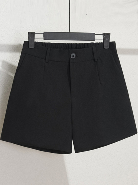 Women's Shorts Sungtin Office Lady High Waist Shorts Women Wide Leg Short Pants Korean Fashion Summer Shorts Black Elegant Woman Clothes 230504