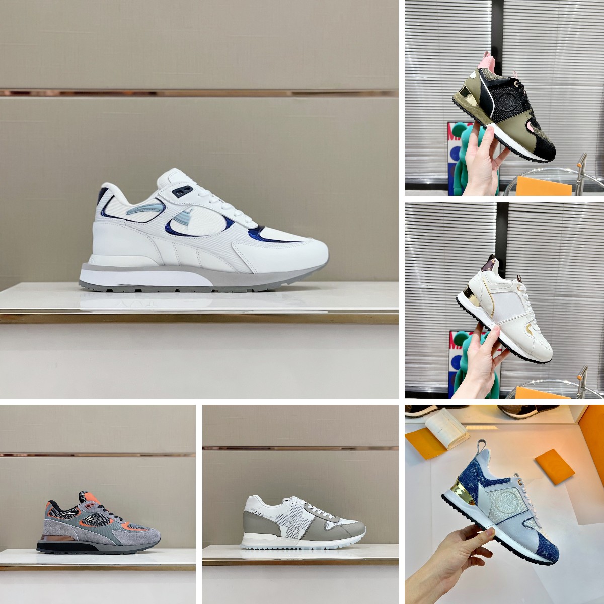 Run Away Sneakers Top Quality Designers Leather Mesh Mixed Color Lace-Up Trainer Runner Shoes Unisex Tennis Shoes Women Men Basketball Sneaker Size 35-45, Colour 2
Run Away Sneakers Top Quality Designers Leather Mesh Mixed Color Lace-Up Trainer Runner Shoes Unisex Tennis Shoes Women Men Basketball Sneaker Size 35-45, Colour 2