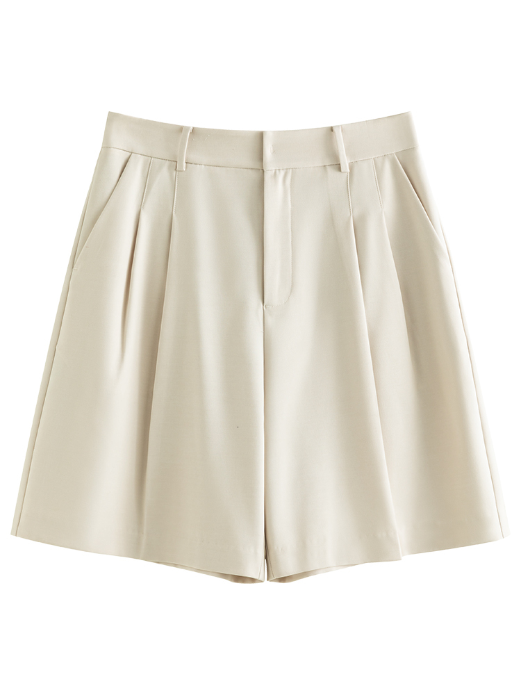 Women's Shorts FSLE Classic Style Women Suit Shorts Five-point Casual Office Lady Summer All-match Thin Section Loose Female Bottoms 230504