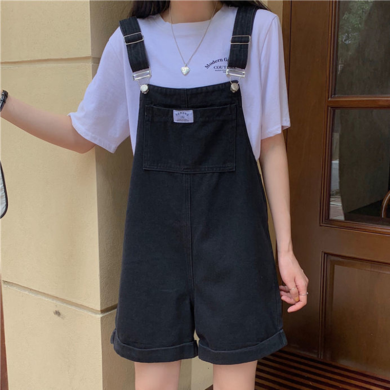Women's Jumpsuits Rompers HI-FASHION Summer Vintage Purple Jean Jumpsuit Women Cotton Wide Legs Bib Female Overalls Woman Personality Denim Rompe