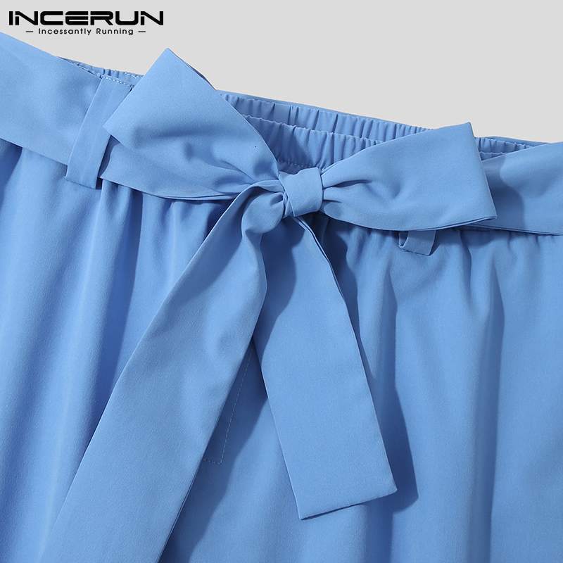 Men's Pants INCERUN Men's Fashion Solid Color Pants Drawstring Casual Harem Trouser Chinomen's Loose Wide Leg Pant Trousers S-5XL 7 230